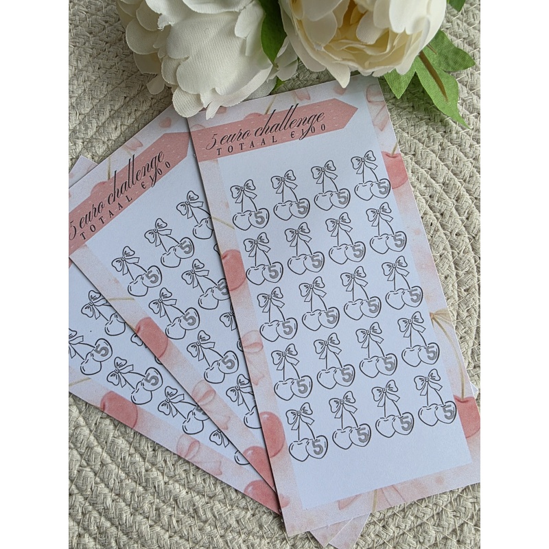 Cherry pink 5 euro challenge 