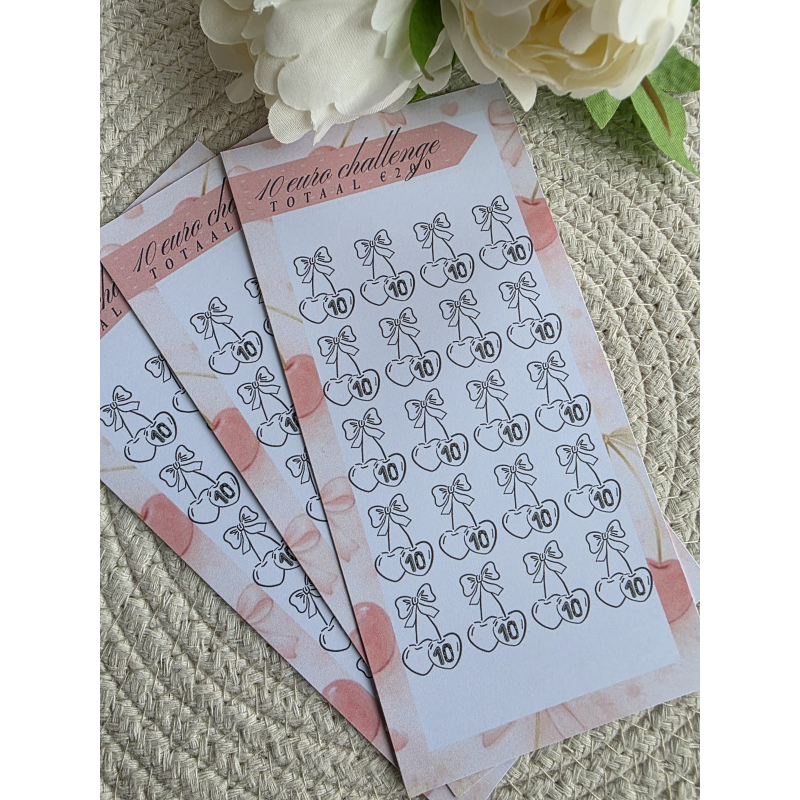 Cherry pink 10 euro challenge 