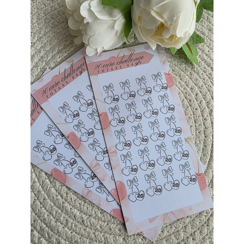 Cherry pink 20 euro challenge 