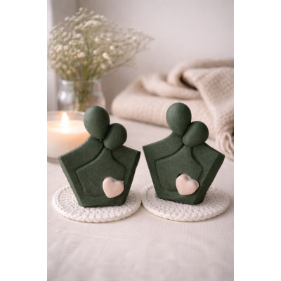 Liefdes koppel legergroen