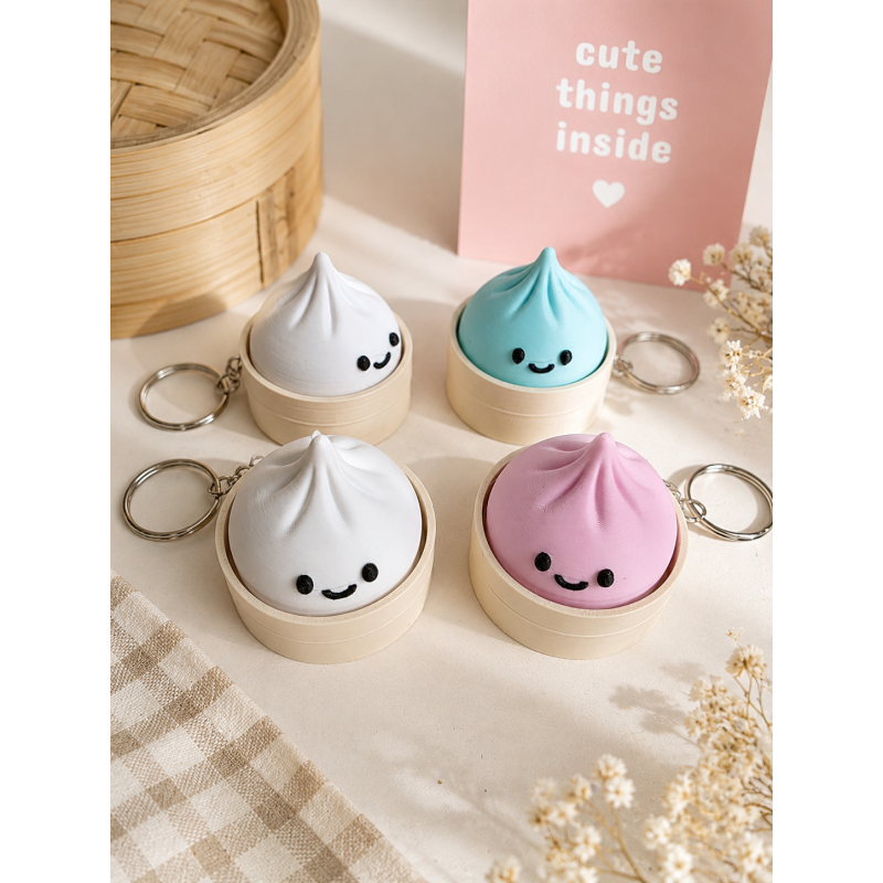 Dumplin keychain clicker