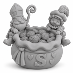 Sinterklaas en piet pepernoot bakje 