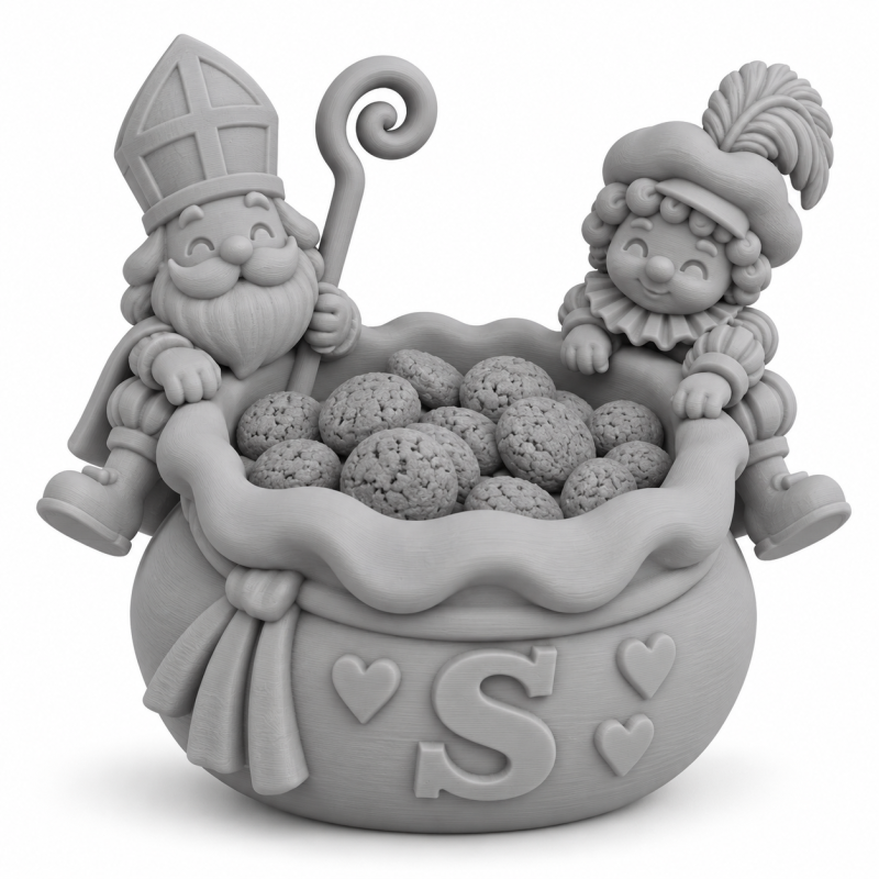 Sinterklaas en piet pepernoot bakje 