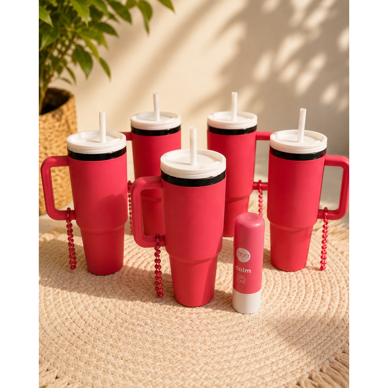 Tumbler lipbalsem houder dark pink 